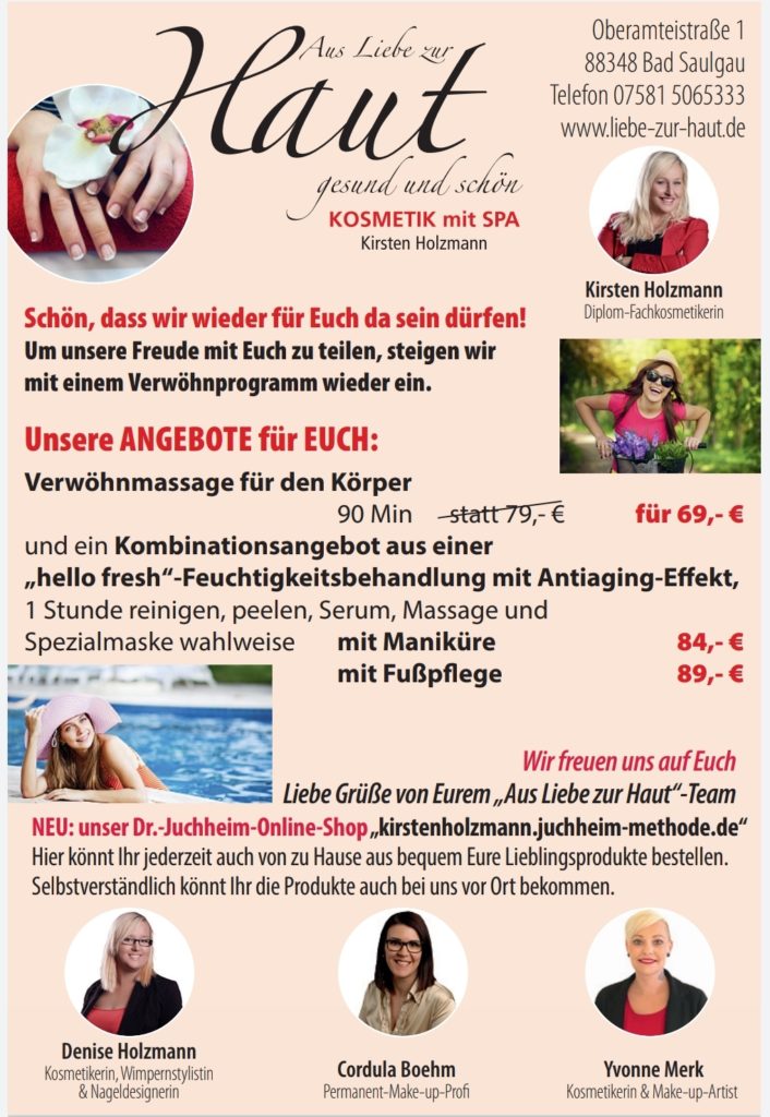 Sommerangebot 2020 gültig Sommerangebot 2020 gültig